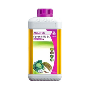 Agadi SC Insecticide β Fipronil 5% SC formulation for effective control of stem borer, leaf folder, and other insect pests in rice and other crops.