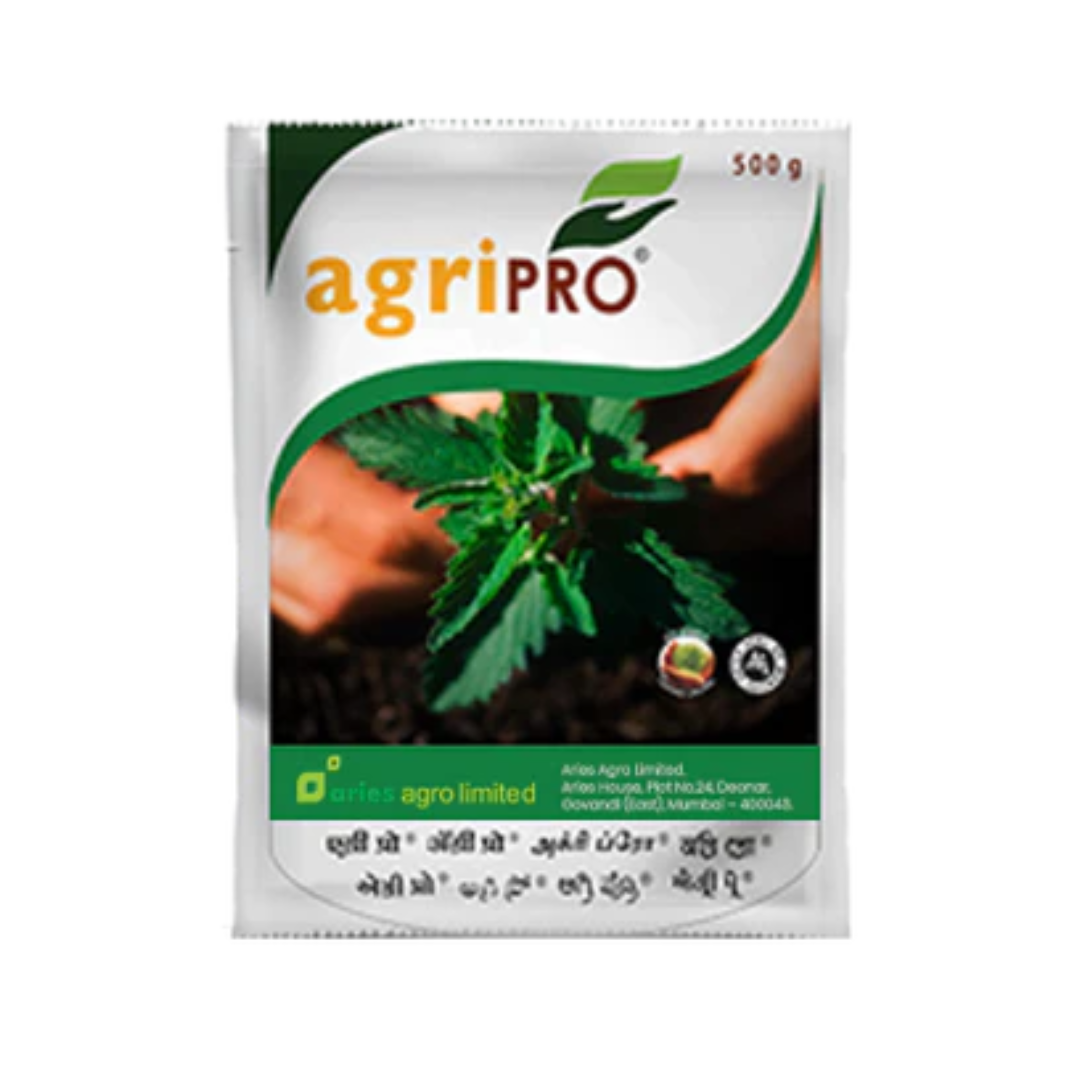 AgriPro Plant Micro Nutrient containing chelated micronutrients and organic compounds, used to enhance crop growth and soil health.