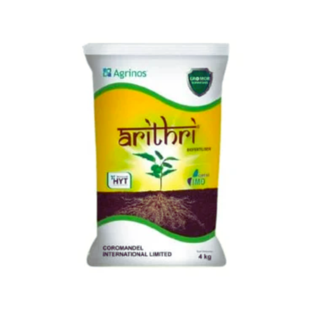 Arithri β Biofertilizer containing a consortium of Arbuscular Mycorrhizal Fungi (AMF) to enhance nutrient uptake, improve soil health, and promote stronger root development in crops.