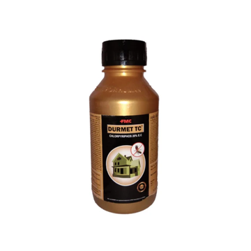Durmet TC is a broad-spectrum insecticide containing Chlorpyrifos 20% EC, formulated for effective control of soil and foliar pests in crops like cotton, paddy, and vegetables. Provides systemic and contact action for rapid pest knockdown and improved crop protection.