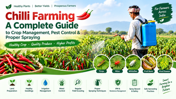 Chilli Farming in India: Complete Guide to Chilli Crop Management, Pest Control & Proper Spraying