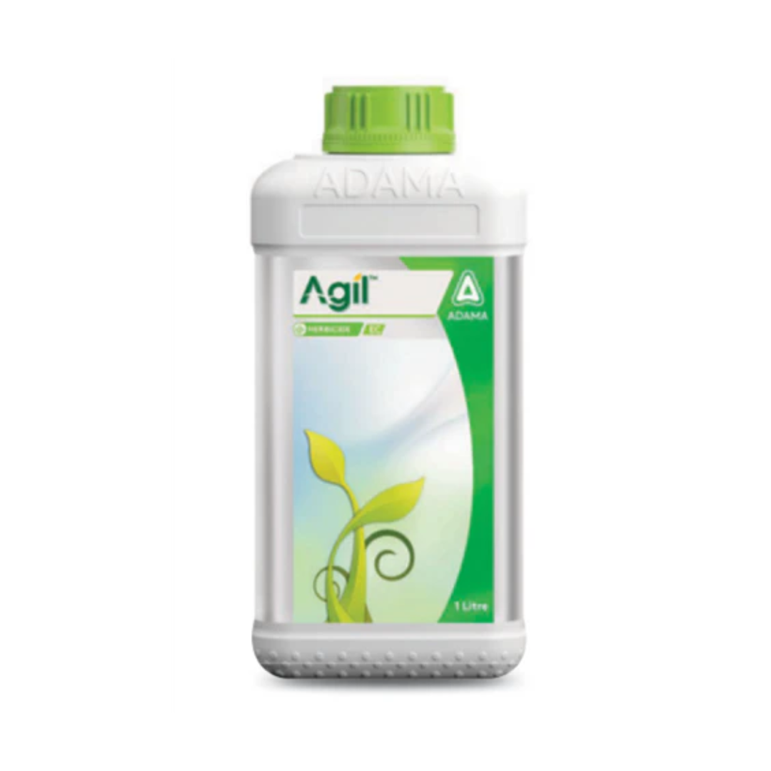 Agil Herbicide – Propaquizafop 10% EC selective post-emergence herbicide for effective control of grassy weeds in broadleaf crops.