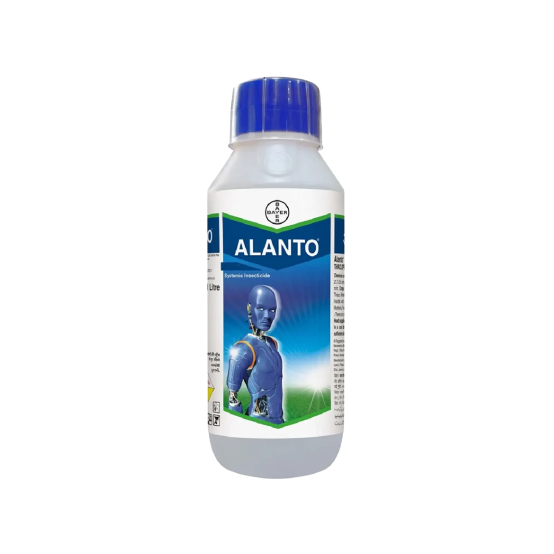 Alanto insecticide, containing Thiacloprid 240 SC, controls sap-sucking pests like aphids, whiteflies, and jassids for healthier crops.