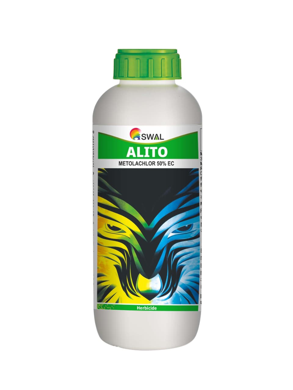 "Alito Herbicide – SWAL Metalochlor 50% EC, a selective pre-emergence herbicide for controlling annual grasses and broadleaf weeds in crops like maize, soybean, and vegetables."