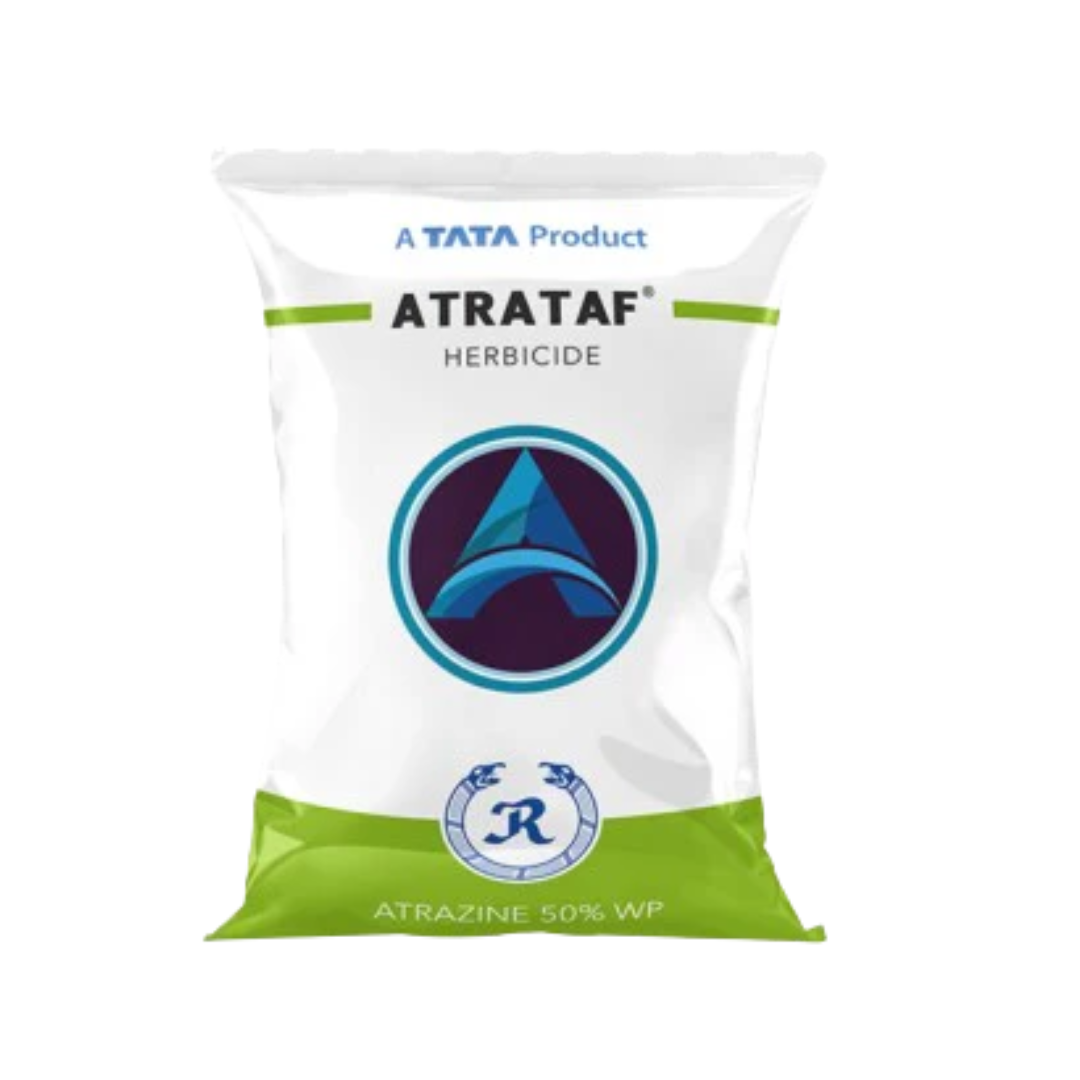 Atrataf is a Selective herbicide containing Atrazine 50% WP, for effective control of broadleaf and grassy weeds in crops like maize and sugarcane.