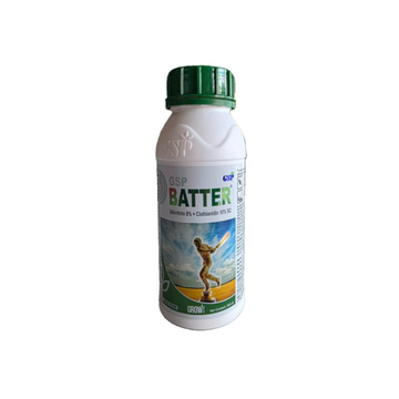 Batter is a broad-spectrum insecticide containing Bifenthrin 8% SC + Clothianidin 10% SC, offering fast knockdown and systemic control of sucking and chewing pests in crops.