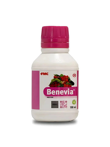 Benevia is a systemic insecticide containing Cyantraniliprole 10.26% OD, designed to control a wide range of chewing and sucking pests in crops like cotton, paddy, vegetables, and fruits. Provides long-lasting protection through ingestion and contact, ensuring healthier crop growth and higher yields.