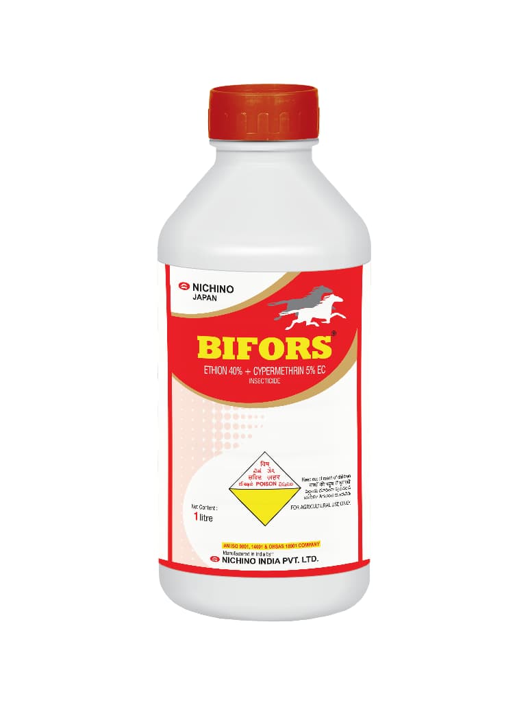 Bifors Insecticide – Dual-action EC formulation containing Ethion 40% and Cypermethrin 5% for broad-spectrum pest control in crops.