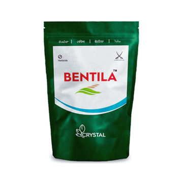 Bentila herbicide pack displaying formulation - Bensulfuron Methyl 0.6% + Pretilachlor 6% GR - a granular, dual-action herbicide for transplanted paddy that provides broad-spectrum control of grasses, sedges, and broadleaf weeds, ensuring clean fields and healthy crop growth.