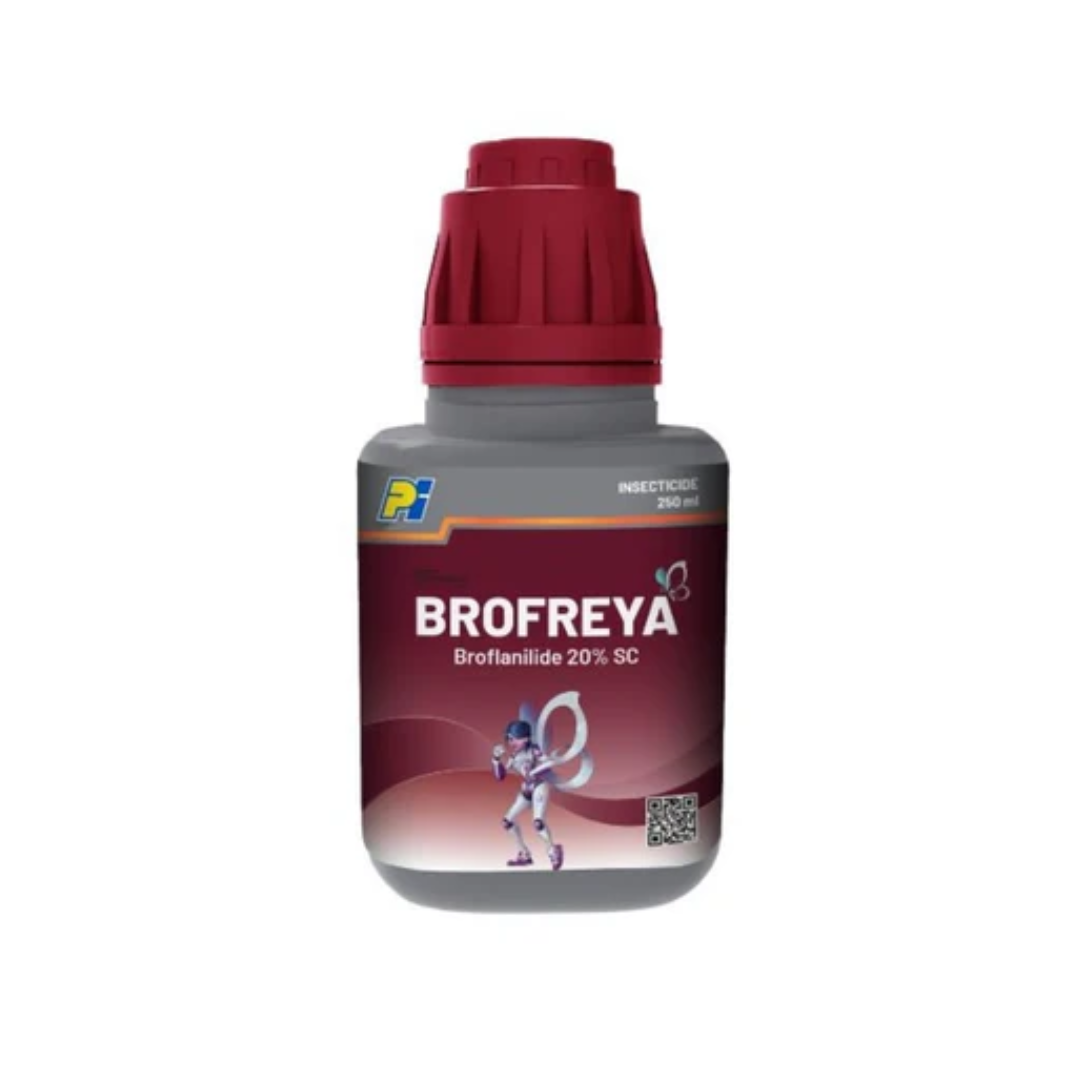 Brofreya Insecticide – systemic SC formulation with 20% Broflanilide for broad-spectrum control of chewing and sucking pests in crops.