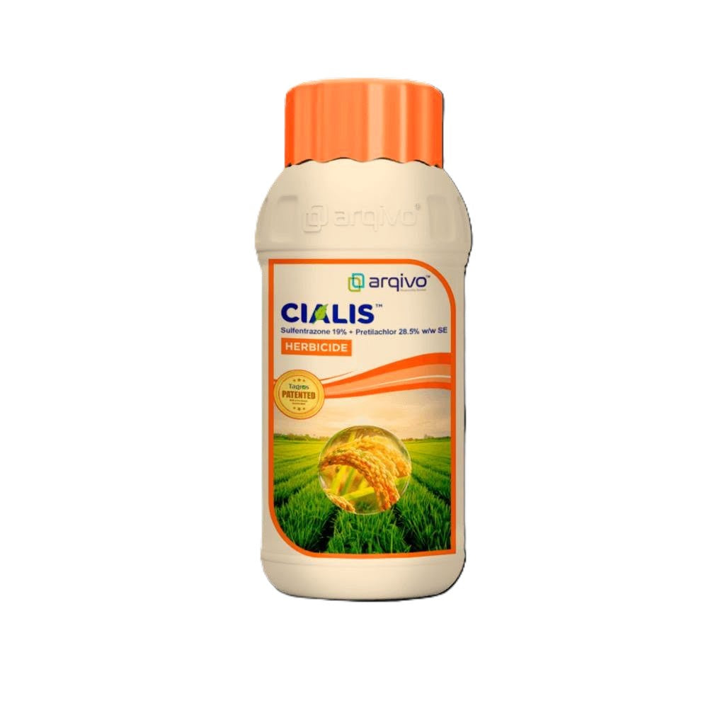 CIALIS pre-emergent herbicide product bottle for paddy weed control