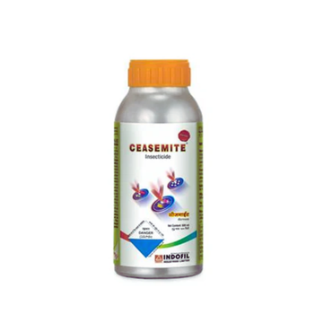 Ceasemite Insecticide bottle – containing Propargite 42% + Hexythiazox 2% EC. A dual-action acaricide and insecticide providing effective contact and systemic control of mites, thrips, and other sucking pests across crops like vegetables, fruits, and cotton, ensuring healthy plant growth and improved yield.