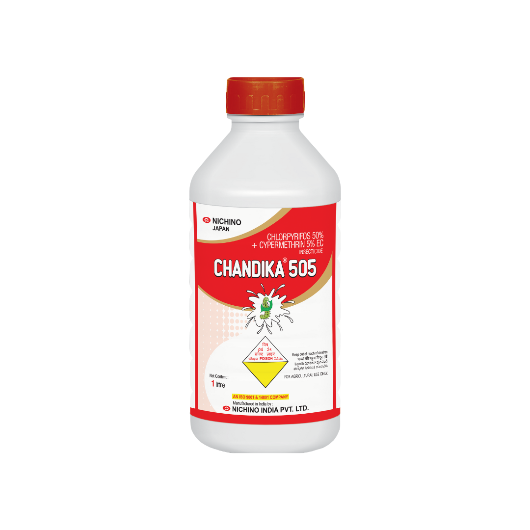 "Chandika insecticide packaging used for effective control of stem borer, leaf folder and other pests"