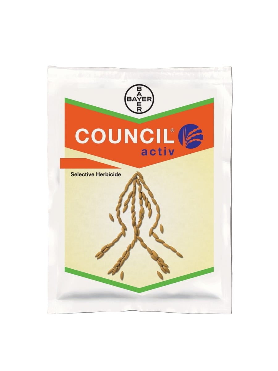 Council Activ Herbicide – Triafamone 20% + Ethoxysulfuron 10% WG formulation for effective control of resistant weeds in rice crops.