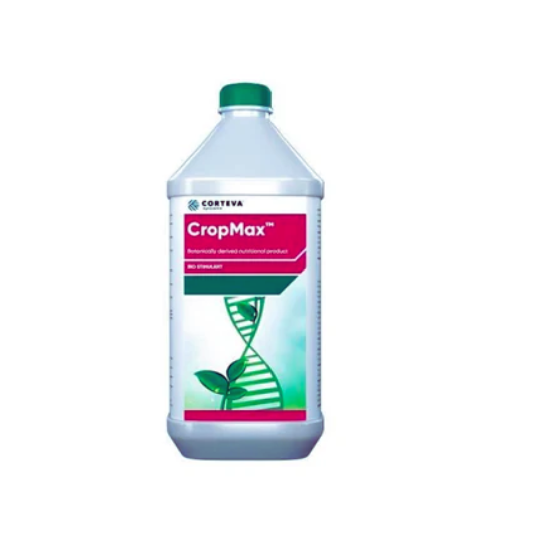 CropMax Biostimulant is a foliar spray formulation containing Heptamethyl Trisiloxane 84% and Polyalkylene Oxide 16%, designed to enhance plant growth, improve stress tolerance, and promote better flowering and fruiting in various crops.