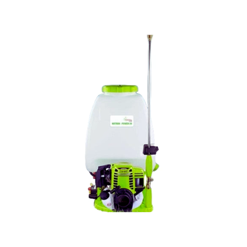 Crystal Nutron Power 20 rechargeable electric knapsack sprayer with double motor, 20-liter tank, and adjustable pressure, designed for efficient and convenient large-scale spraying in orchards, coffee plantations, and expansive agricultural fields.