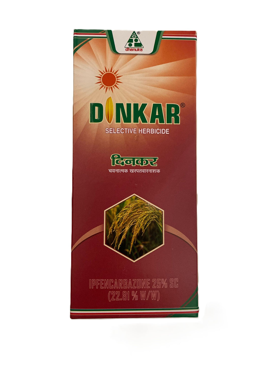 Dinkar herbicide – Dhanuka Agritech Ipfen­carbazone herbicide in 200 mL bottle with label, for transplanted paddy weed control