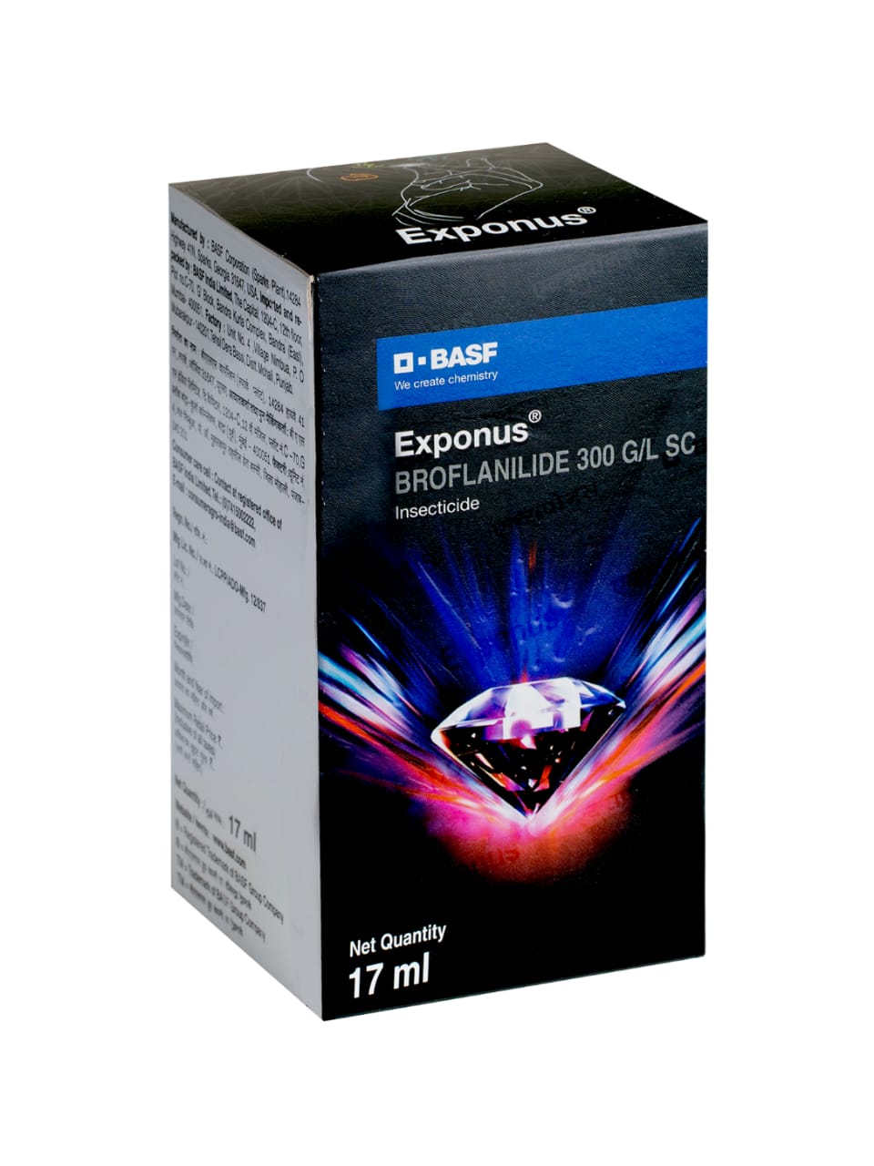 Exponus insecticide containing Broflanilide 300 g/L SC, used for effective control of chewing and sucking pests in crops.