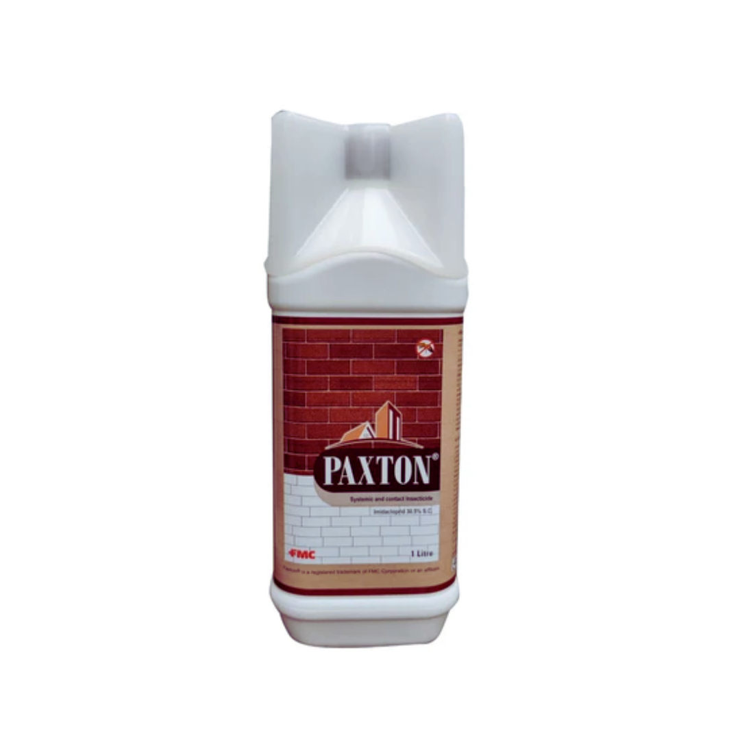 FMC Paxton is a systemic insecticide formulated with Imidacloprid 30.5% SC, designed for effective control of termites, ants, and other wood-infesting pests in pre- and post-construction applications, providing long-lasting protection.