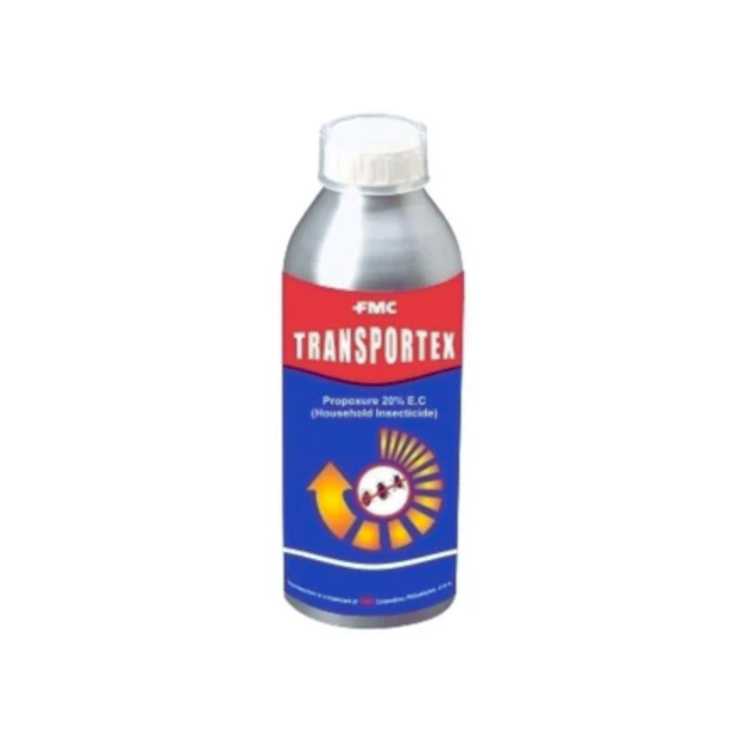 FMC Transport-EX is an emulsifiable concentrate (EC) insecticide containing Propoxur 20%, designed for controlling household and stored product pests such as cockroaches, ants, and termites.
