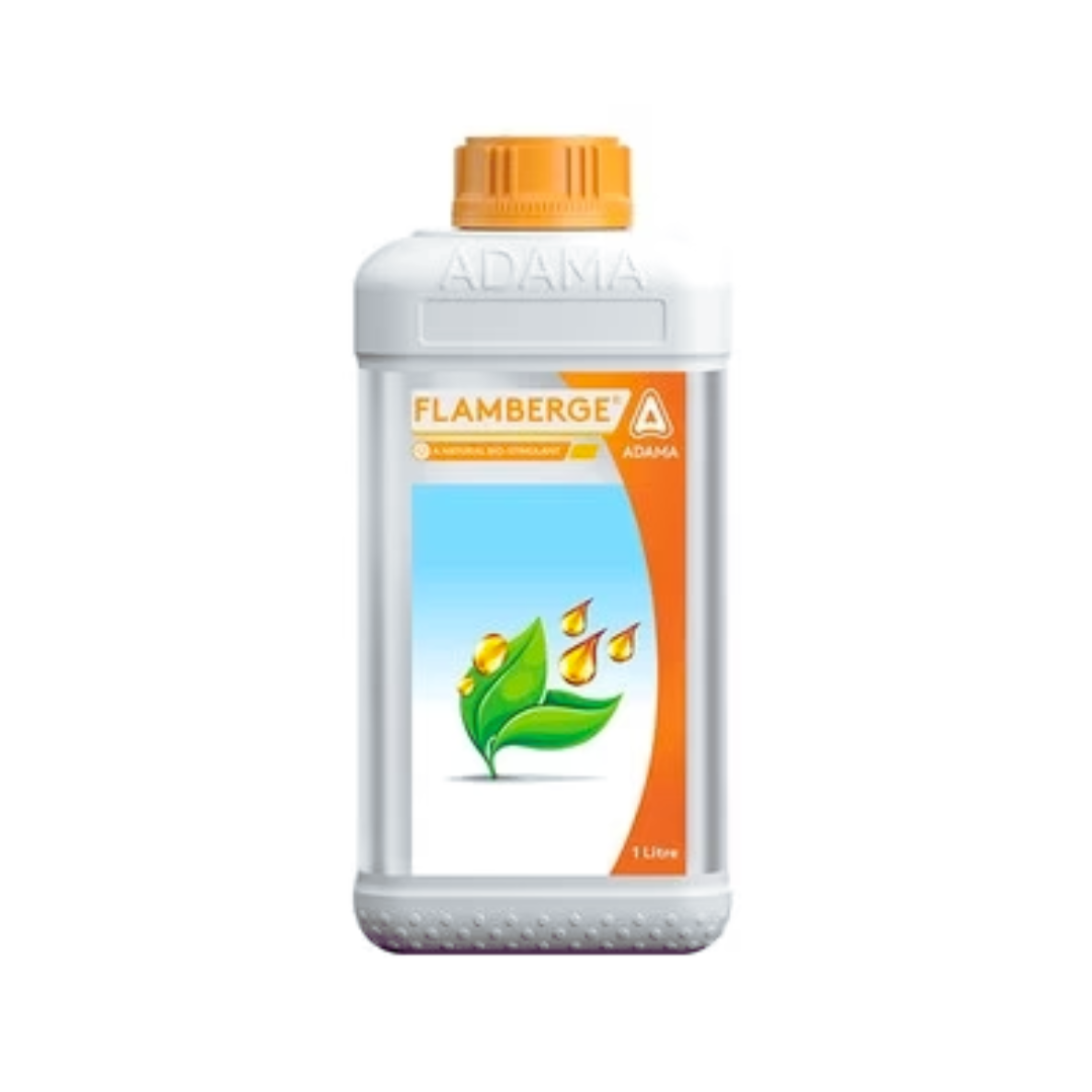 Flamberge Plant Growth Promoter – enriched with amino acids and peptides to enhance plant vigor, nutrient uptake, and overall crop productivity.