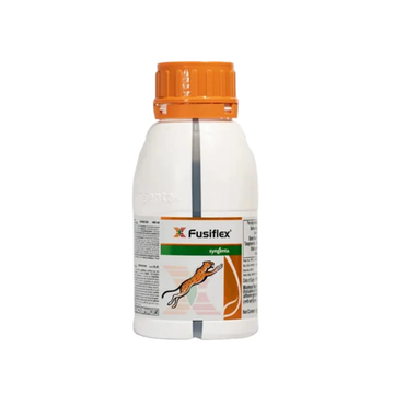 Fusiflex Herbicide by Syngenta – Fluazifop-p-butyl 13.4% EC, a selective post-emergence herbicide for controlling grassy weeds in crops like maize, soybean, and sugarcane, providing effective weed management while being safe for broadleaf crops.