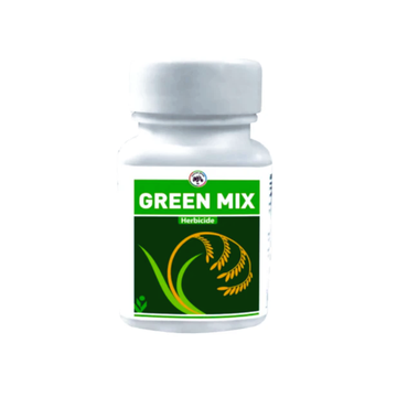 Green Mix Herbicide is a selective, post-emergence herbicide combining Metsulfuron Methyl 10% + Chlorimuron Ethyl 10% WP, providing effective control of broadleaf and sedge weeds in crops like wheat and rice, ensuring healthier crop growth and improved yield.