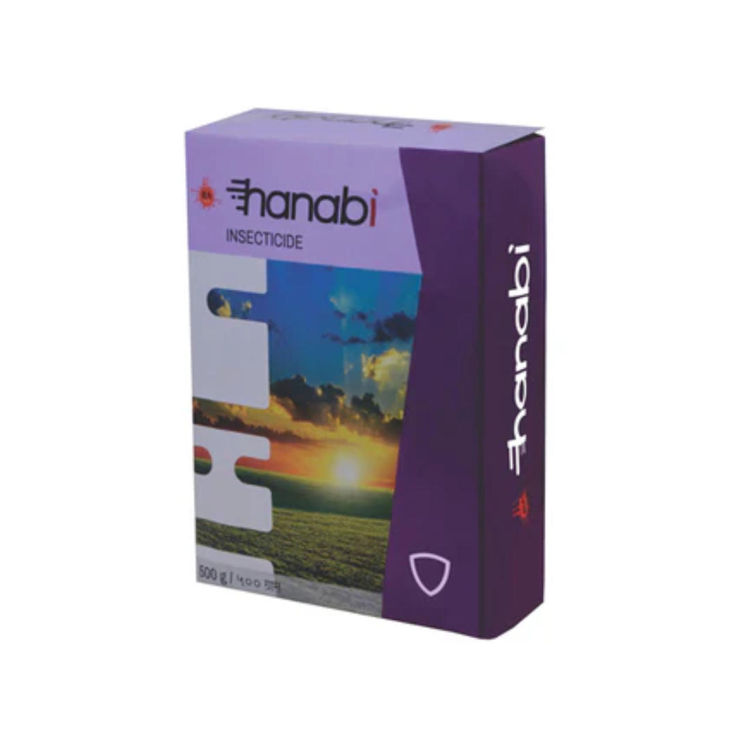 Hanabi is a broad-spectrum insecticide containing Pyridaben 20% w/w, providing effective control of mites and sucking pests in a variety of crops.