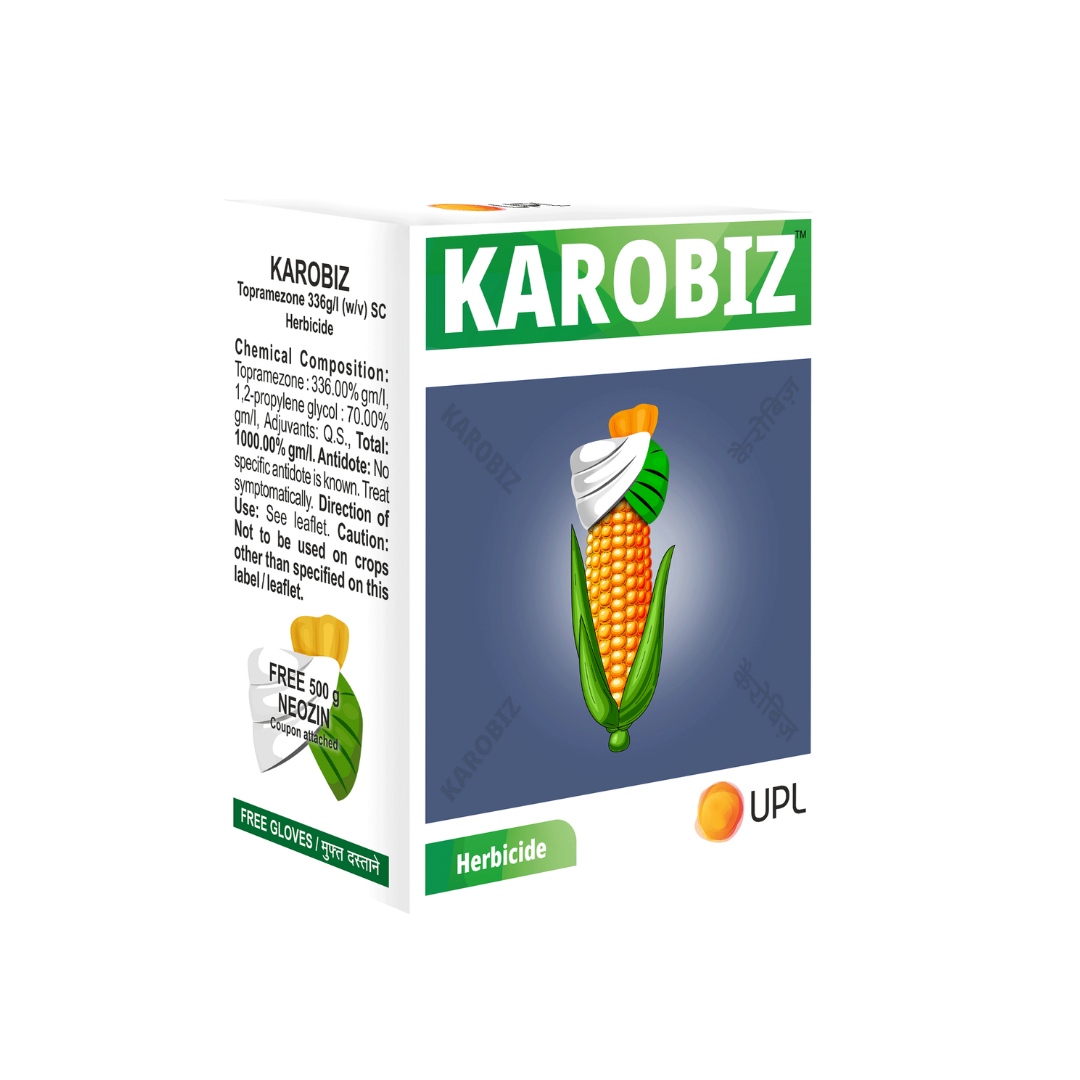 Karobiz Topramezone 336 g/L SC selective herbicide for controlling broadleaf and grassy weeds