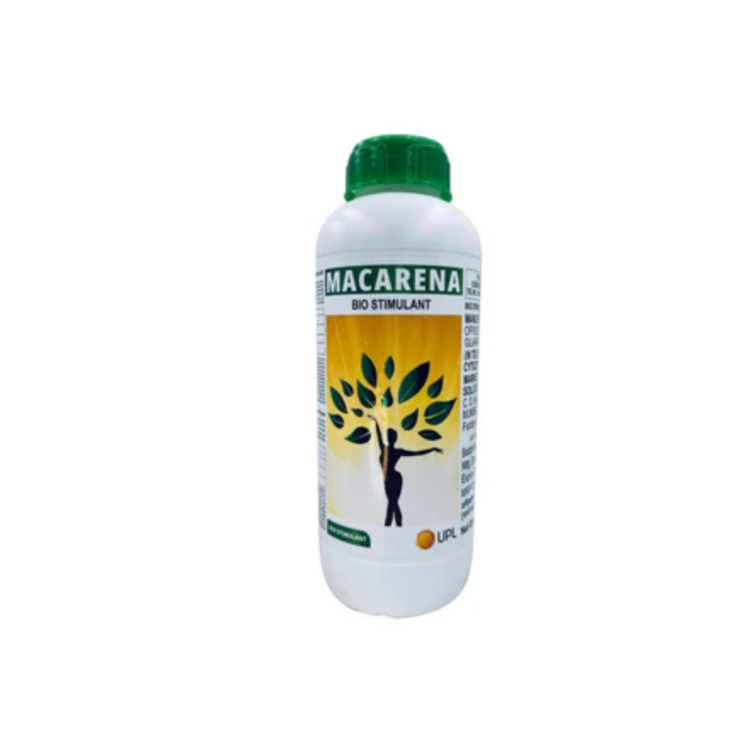 Macarena Bio Stimulant is a plant growth enhancer containing seaweed extracts, amino acids, and humic acids. It promotes healthy plant growth, improves nutrient uptake, strengthens stress tolerance, and enhances crop yield and quality.