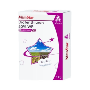 Mainstar insecticide containing Diafenthiuron 50% WP, used for effective pest control in crops.