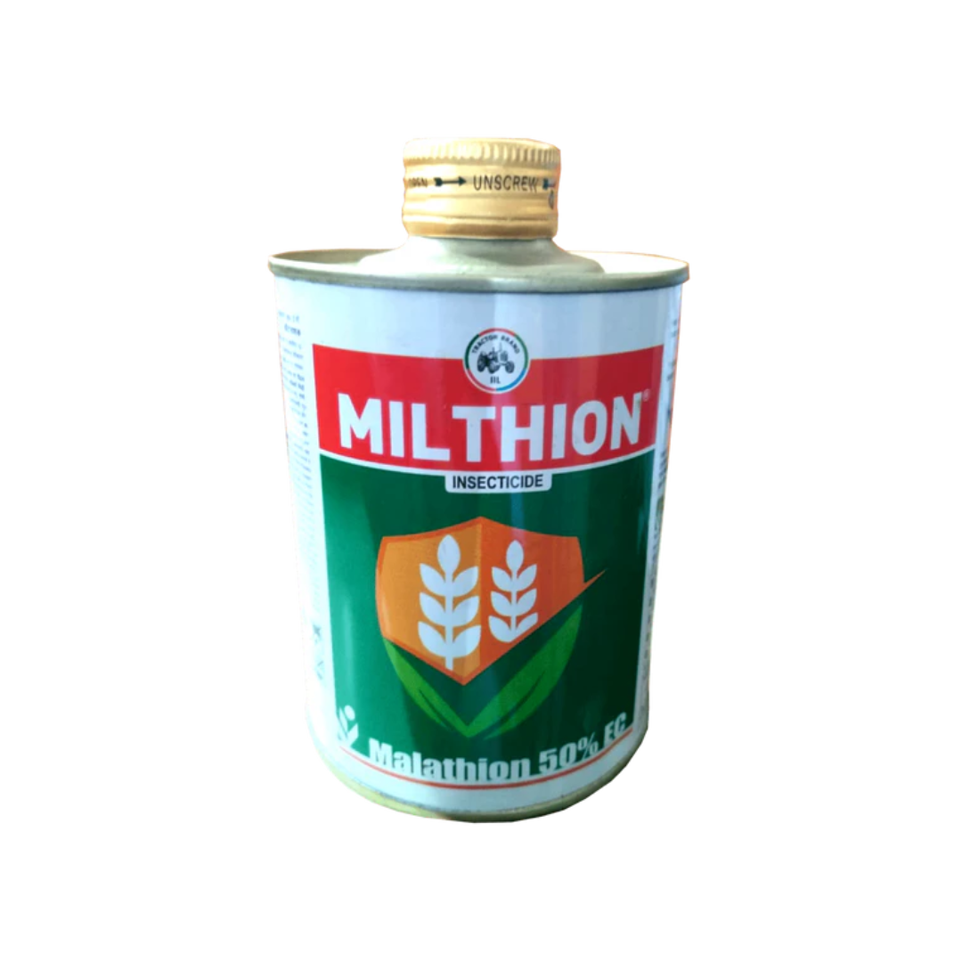 Milthion Insecticide by Indofil – Malathion 50% EC, a broad-spectrum, contact and stomach insecticide for effective control of sucking and chewing pests in various crops.