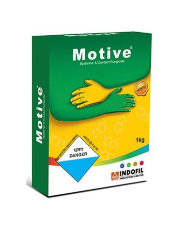 Motive Fungicide pack containing Mancozeb 68% + Hexaconazole 4% WG formulation, used for broad-spectrum control of fungal diseases like leaf spot, rust, and blight in various crops, providing both protective and curative action for healthier and higher-yielding plants.