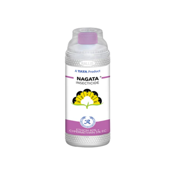 Nagata is an emulsifiable concentrate (EC) insecticide containing 40% Ethion and 5% Cypermethrin, designed for effective control of bollworms and other insect pests in cotton and vegetable crops.
