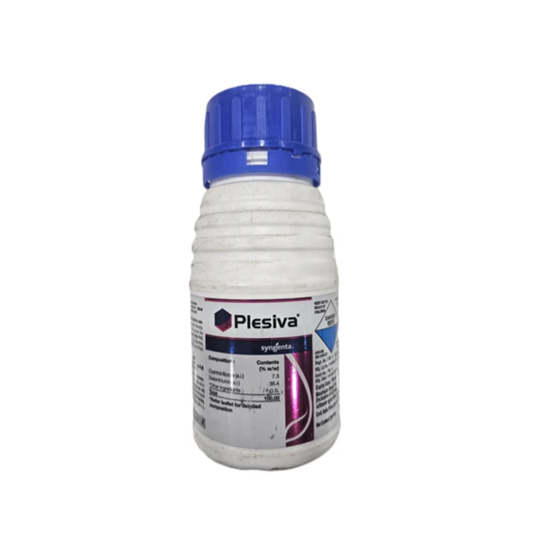 Plesiva Insecticide by Syngenta, combining Cyantraniliprole 7.3% + Diafenthiuron 36.4% w/w in SC (Suspension Concentrate) formulation, providing broad-spectrum control of chewing and sucking pests in crops with fast knockdown and long-lasting residual action.