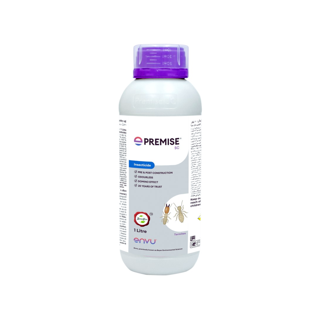 Premise is a systemic insecticide containing Imidacloprid 30.5% SC, designed for the control of termites, ants, cockroaches, and other crawling insects in residential and commercial areas. It provides long-lasting protection through soil and surface treatment, ensuring effective pest management.