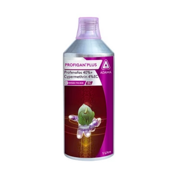 Profigan Plus Insecticide – Profenofos 40% EC + Cypermethrin 4% EC broad-spectrum formulation for effective control of sucking and chewing pests in cotton and vegetable crops.