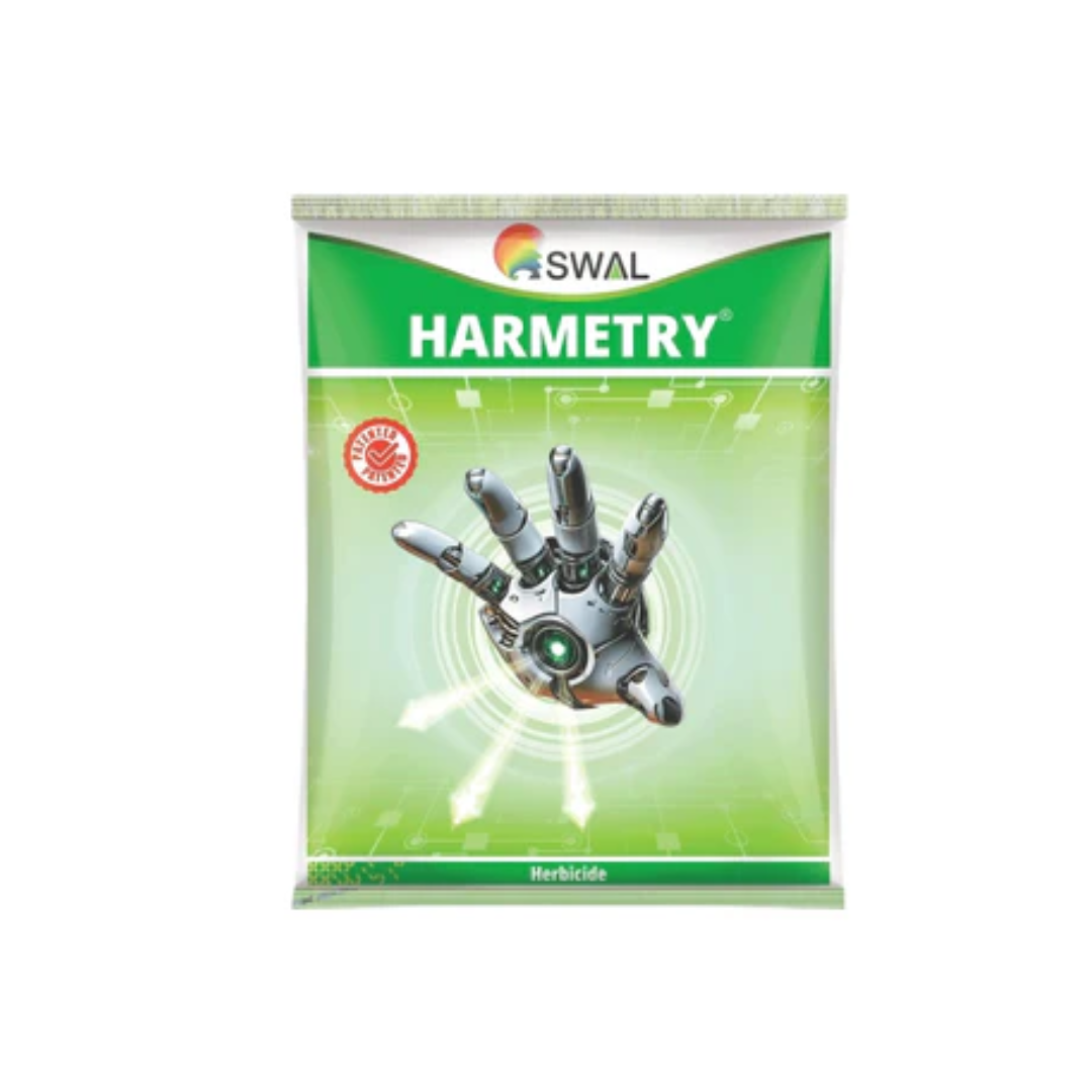 "Swal Harmetry Herbicide – a broad-spectrum weed control Wettable Granule (WG) formulation containing Glufosinate Ammonium 50%, effective for post-emergence management of grassy and broadleaf weeds in crops like soybean, maize, and cotton."