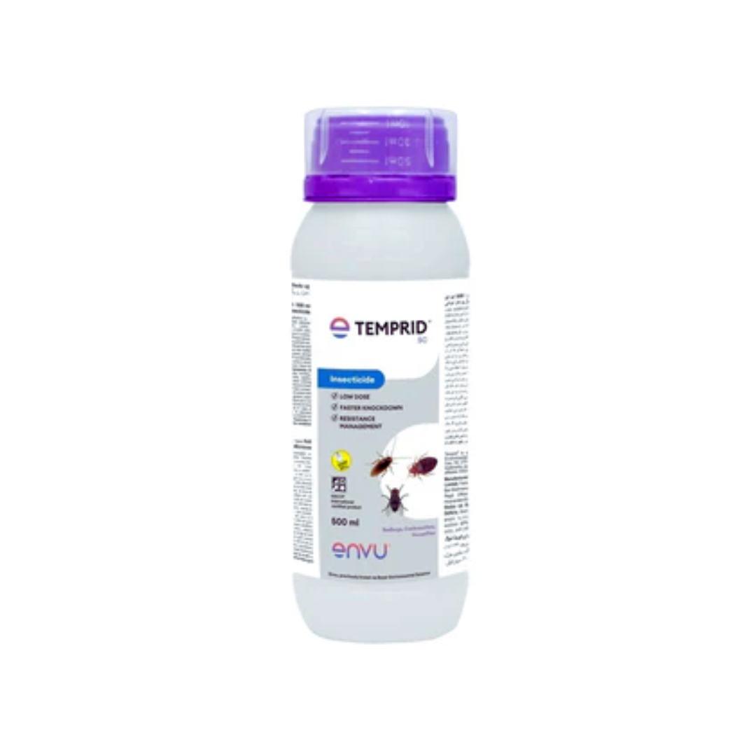 Temprid is a broad-spectrum insecticide containing Imidacloprid 21% and Beta-cyfluthrin 10.5%, designed for effective control of termites, ants, cockroaches, and other crawling and flying pests in residential and commercial spaces.
