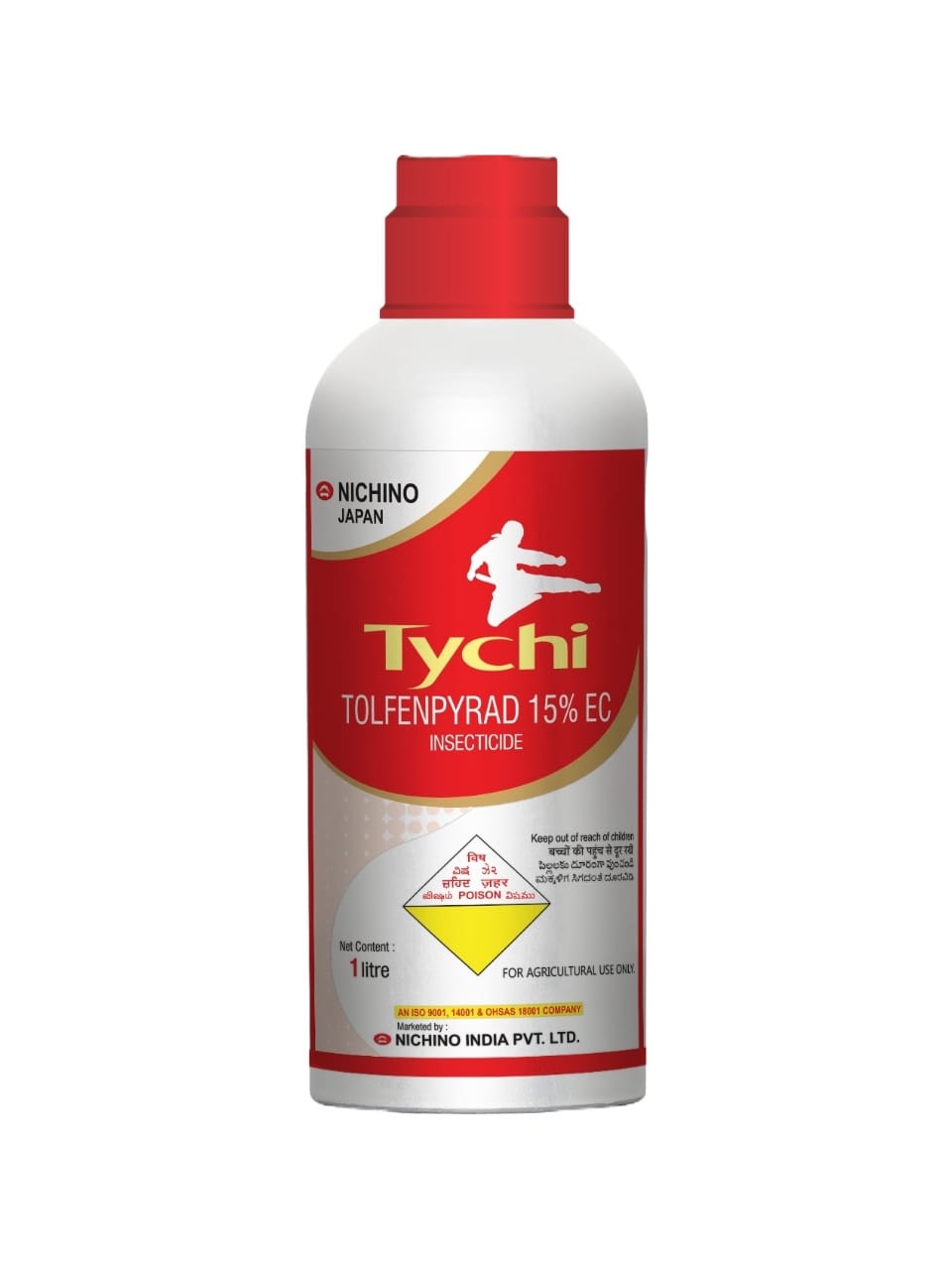 Tychi Insecticide is a broad-spectrum insecticide formulated with Tolfenpyrad 15% EC. It effectively controls chewing and sucking pests such as caterpillars, thrips, and mites on crops like brinjal, tomato, chilli, and vegetables. Its systemic and translaminar action ensures thorough protection on both upper and lower leaf surfaces, promoting healthy plant growth and higher yields.