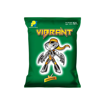 "Vibrant Insecticide – Thiocyclam Hydrogen Oxalate 4% GR, a granular systemic insecticide for controlling sucking and chewing pests in crops, providing rapid action, long-lasting protection, and compatibility with Integrated Pest Management (IPM) programs."