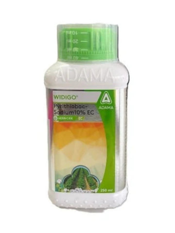Widigo Herbicide containing Pyrithiobac Sodium 10% EC for effective control of broadleaf weeds in crops.