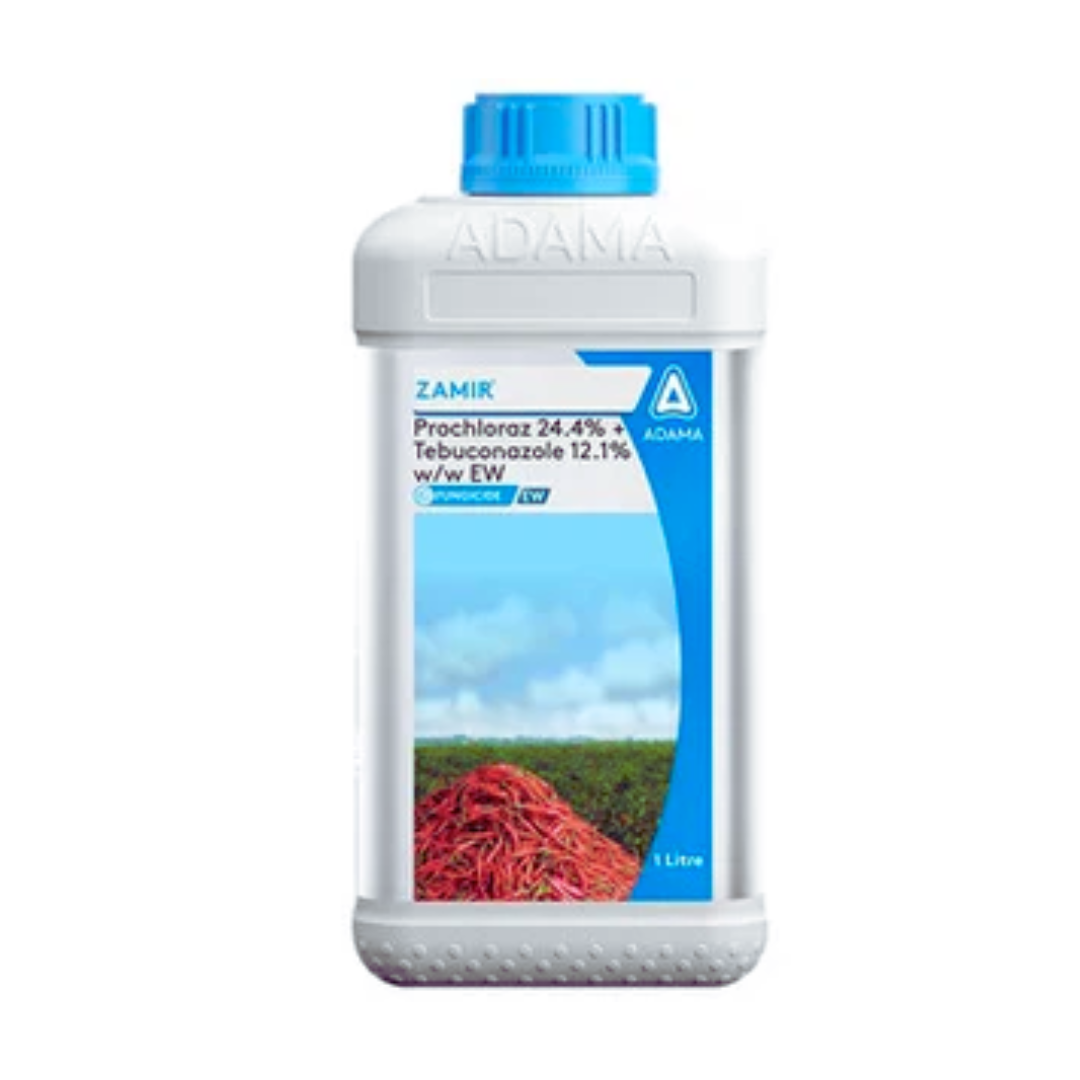 Zamir Fungicide – Prochloraz 24.4% + Tebuconazole 12.1% EW broad-spectrum systemic fungicide for effective control of fungal diseases in cereals, oilseeds, and other crops.