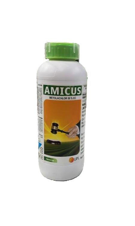 Amicus Herbicide is a selective pre-emergent herbicide formulated with Metolachlor 50% EC. 